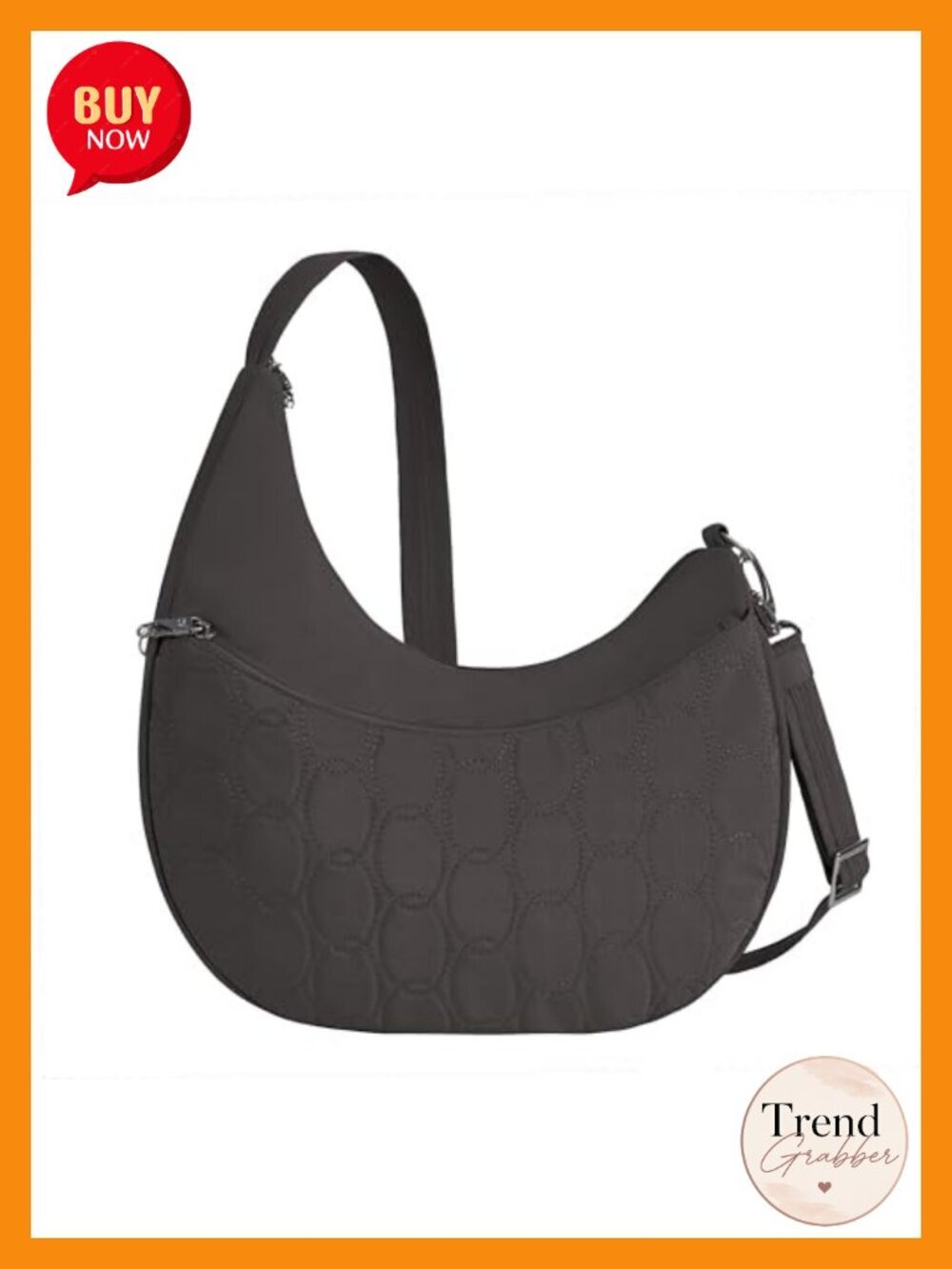 Anti-Theft Hobo with RFID Blocking, Lightweight Nylon